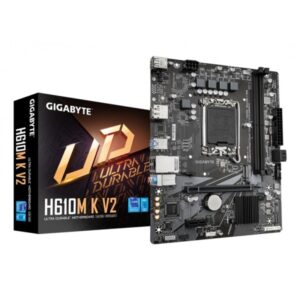 gigabyte h610m h v2 placa base intel 1700 2x ddr5 hdmi, displayport microatx