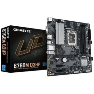 gigabyte b760m d3hp placa base intel lga1700 4x ddr5 m.2, sata, pcie3.0, hdmi, displayport, usb 3.2 microatx