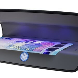 safescan 55 led detector de billetes falsos uv reflector integrado apto para pasaportes, documentos de identificacion y tarjetas de credito