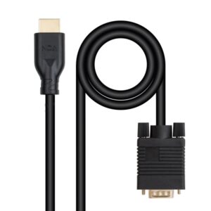 nanocable cable conversor vga a hdmi vga/m hdmi/m 1.8m color negro