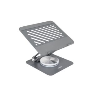 tooq soporte para portatil hasta 13" rotacion 360 plegable y portatil color gris