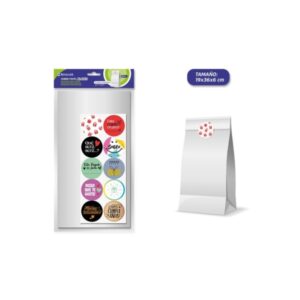 bismark pack de 10 sobres papel kraft 50grs con 10 pegatinas para cierre medidas 19x36x6cm ideal para regalos color blanco