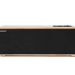 thomson sistema multimedia estereo potencia musical 150w bluetooth entrada tv, rca, usb, optica mando a distancia acabado madera y negro