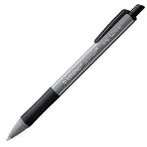 stabilo pointball colorful boligrafo retractil trazo 0.5mm hecho con 87% bioplastico grip antideslizante recargable color negro