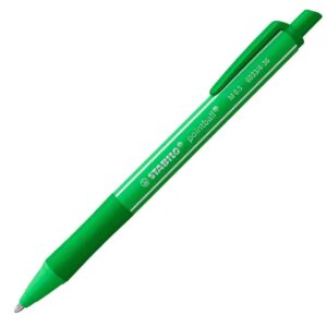 stabilo pointball colorful boligrafo retractil trazo 0.5mm hecho con 87% bioplastico grip antideslizante recargable color verde