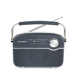 thomson radio solar portatil retro rts450bt fm carga por energia solar o usb c antena telescopica bluetooth color negro