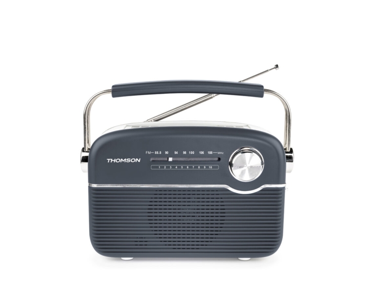 thomson radio solar portatil retro rts450bt fm carga por energia solar o usb c antena telescopica bluetooth color negro