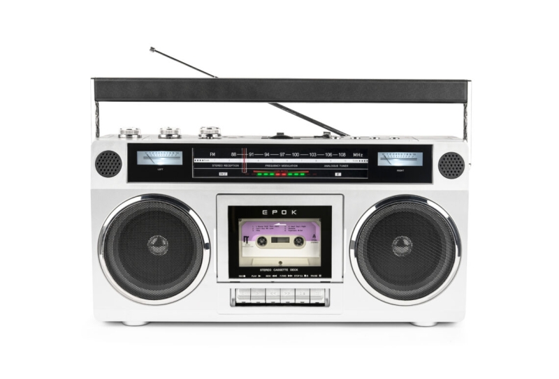 bigben blaster radio cassette portatil retro radio fm potencia musical 15w bluetooth alimentacion de corriente y pilas