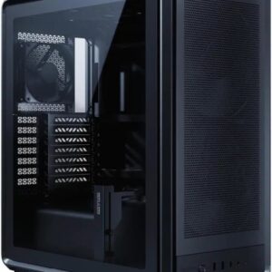 cooler master masterframe 500 caja torre e atx ventana lateral paneles intercambiables 2 ventiladores de 200mm frontales rejilla metal mesh 654x580x376mm color negro