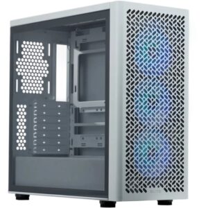 cooler master elite 502 caja torre e atx 3 ventiladores 120mm rgb ventana lateral gestion de cables audio 1xusb a 1xusb c 474x230x481mm color blanco