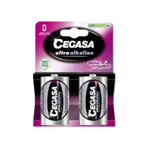 cegasa ultra alcaline pack de 2 pilas lr20 d alta tecnologia mas capacidad, potencia y rendimiento