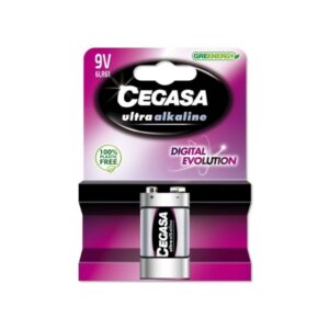 cegasa ultra alcaline pack de 1 pila 6lr61 9v alta tecnologia mas capacidad, potencia y rendimiento