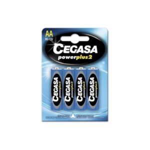 cegasa power plus 2 pack de 4 pilas r6 aa pilas salinas para aparatos de bajo consumo