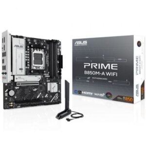 asus prime b850m a wifi placa base am5 wifi, bluetooth, 4x ddr5, 3x m2, 4x sata iii, pcie 3.0, 4.0, usb 2.0, 3.2, usb c, rj 45, hdmi, displayport factor de forma microatx