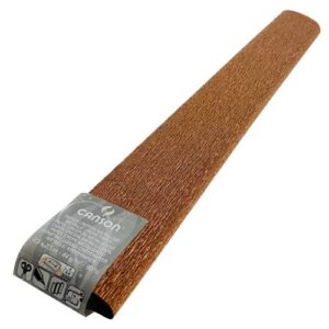 canson rollo de papel crespon 44 g/m² crepado al 90% rollo de 50x250cm ideal para manualidades y decoracion color cobre