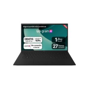 lg gram 15z80t g.as55b portatil 15.6" amd ryzen ai 5 340 16gb 512gb ssd windows 11 home color negro teclado qwerty (es)