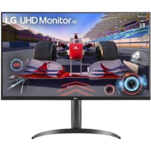 lg 32ur550k b monitor 32.5" ips ultrahd 4k hdr10 60hz respuesta 4ms altavoces 10w 16:9 hdmi, displayport ajustable en altura e inclinacion pivotante vesa 100x100mm color negro