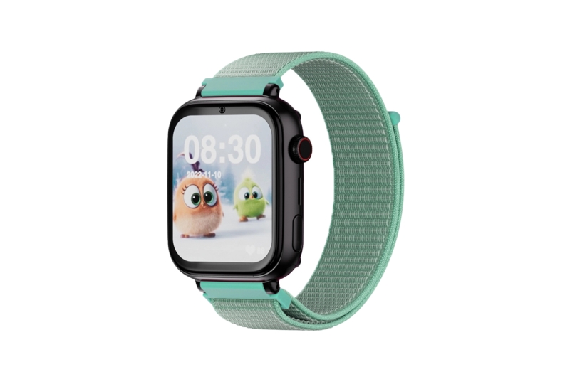savefamily reloj inteligente smartwatch infantil savewatch plus con gps y llamada ip67 boton sos carcasa negra correa tela verde