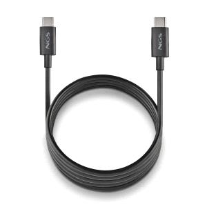 ngs zyro 60w 1 cable usb c a usb c cargar rapida 480 mbps 15w 1 metro color negro