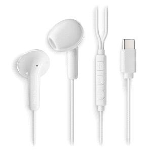 ngs cross glide auriculares intraurales con microfono usb c boton multifuncion color blanco