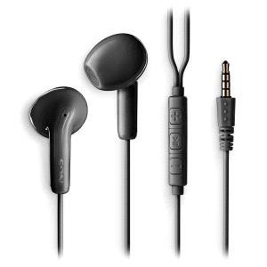 ngs cross flip auriculares intraurales con microfono jack 3,5mm boton multifuncion color negro