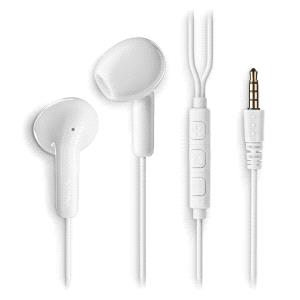 ngs cross flip auriculares intraurales con microfono jack 3,5mm boton multifuncion color blanco