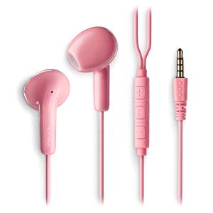 ngs cross flip auriculares intraurales con microfono jack 3,5mm boton multifuncion color rosa