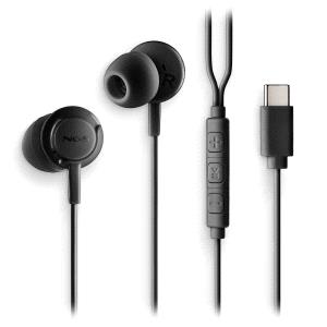 ngs cross step auriculares intraurales con microfono usb c boton multifuncion color negro