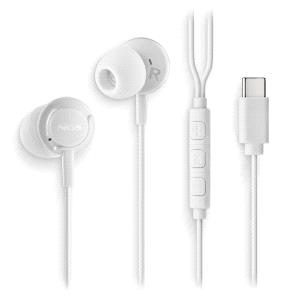 ngs cross step auriculares intraurales con microfono usb c boton multifuncion color blanco
