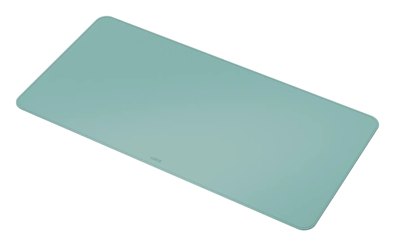 leitz alfombrilla de escritorio grande 80x40cm espesor 2mm antideslizante impermeable color verde menta