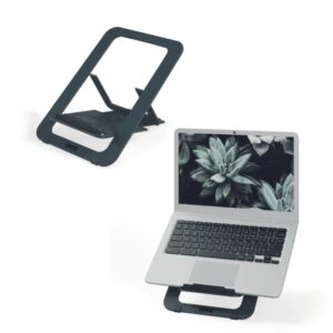 leitz soporte para portatiles hasta 17" fabricado en aluminio ultraplano con diseño slimlift 5 ajustes de altura color gris oscuro