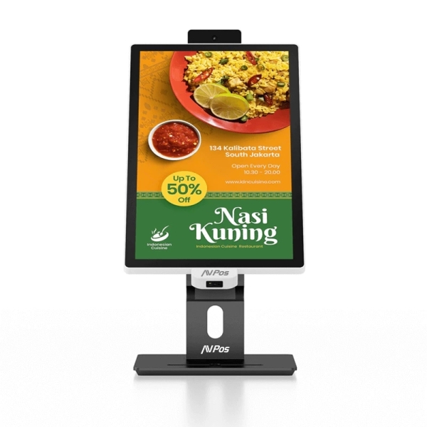 avpos kiosko autoservicio sobremesa cd22 22 pulgadas tactil i3 10th 8gb memoria ssd 256gb escaner 2d wifi color negro