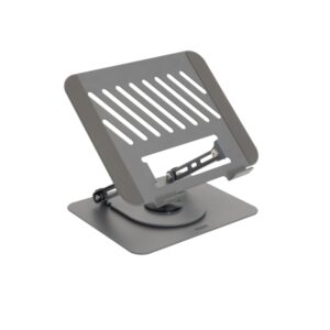 tooq ph dafne g soporte de sobremesa para portatil de 11" a 17" acero rotacion 360 plegable y portatil estable y antideslizante ajustable color gris oscuro