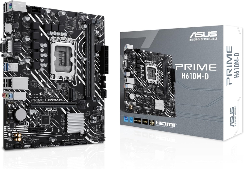 asus prime h610m d placa base intel1700 2x ddr5 hdmi, m.2, pcie3.0, 4x sata iii, usb 3.2, microatx
