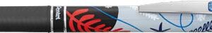 pentel energel boligrafo de tinta gel retractil 0.7mm trazo 0.35mm recargable grip de agarre tinta color azul diseños florales japoneses