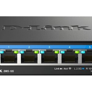 d link switch 5 puertos multigigabit 2.5g no gestionado switching 25 gbps chasis metalico