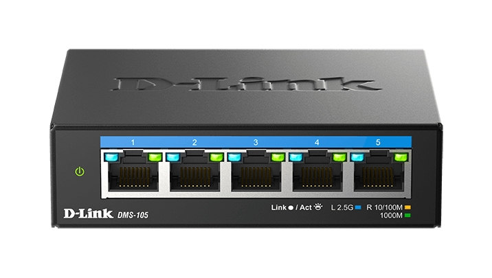 d link switch 5 puertos multigigabit 2.5g no gestionado switching 25 gbps chasis metalico