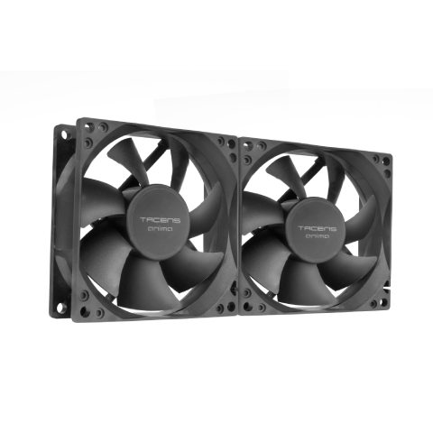tacens anima af8x2 pack de 2 ventiladores de 80mm rodamientos fluxus color negro