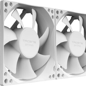 tacens anima af8x2 pack de 2 ventiladores de 80mm rodamientos fluxus color blanco
