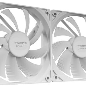 tacens anima af12x2 pack de 2 ventiladores de 120mm rodamientos fluxus color blanco