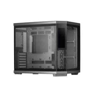 mars gaming mc 3tcorelcd caja torre atx pantalla ips de 7.2” personalizable triple cristal templado soporte para refrigeracion liquida hasta 360mm 7 ranuras de expansion 440x286x401mm color negro