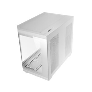 mars gaming mc‑3tcorelcdm minitorre ultracompacta soporte microatx/mini itx triple cristal templado pantalla ips de 7.2” personalizable 5 ranuras de expansion 435x287x370mm color blanco
