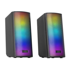 mars gaming msrgb2 altavoces gaming de 15w luces rgb bluetooth 5.3 alimentacion por usb jack 3.5mm color negro