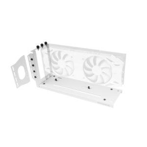 mars gaming mca gcv soporte vertical para tarjeta grafica gpu montaje universal base magnetica antideslizante modelos hasta 3 ranuras 274.5x143x84mm color blanco