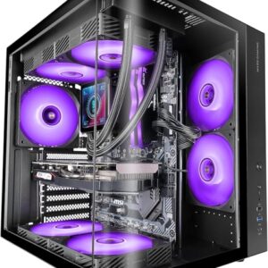 mars gaming mc curv caja torre atx cristal templado curvo continuo doble camara conectividad usb c y usb 3.0 7 ranuras de expansion 343x286x353mm color negro