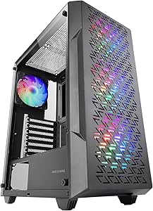 mars gaming mc geo caja torre atx 4 ventiladores de 120mm frgb rejilla frontal metalica doble camara 7 ranuras de expansion color negro