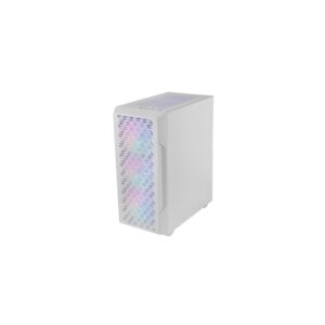 mars gaming mc geo caja torre atx 4 ventiladores de 120mm frgb rejilla frontal metalica doble camara 7 ranuras de expansion color blanco