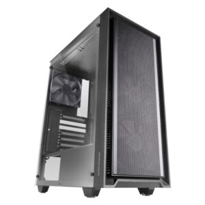 mars gaming mc pmax caja torre atx 4 ventiladores fdb 120mm rejilla frontal metalica doble camara 7 ranuras de expansion color negro
