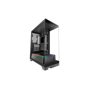 mars gaming mc prisma caja torre atx iluminacion argb lateral y frontal triple cristal templado soporte para refrigeracion liquida hasta 360mm 7 ranuras de expansion 525x449x230mm color negro
