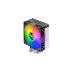 mars gaming mcpu x4argb disipador cpu con 220w de potencia ventilador pwm de 120mm iluminacion argb 4 heatpipes hct color negro